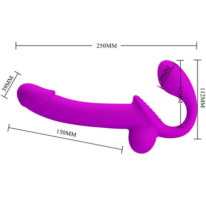 PRETTY LOVE - KELPIE DOPPEL-STRAP-ON-STIMULATOR LILA