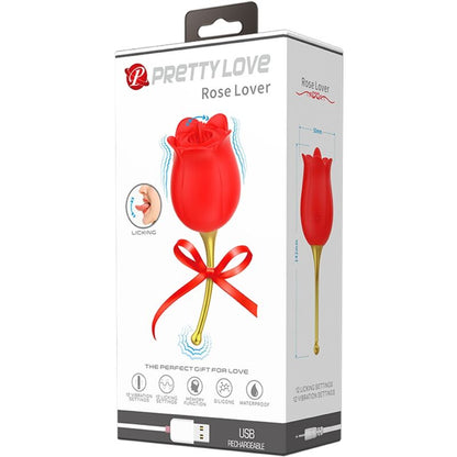 PRETTY LOVE - ROSE LOVER ROSE KLITORISSTIMULATOR 12 VIBRATIONEN ROT