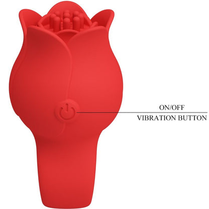 PRETTY LOVE - JAE ROSENFÖRMIGER FINGERVIBRATOR 10 VIBRATIONEN ROT