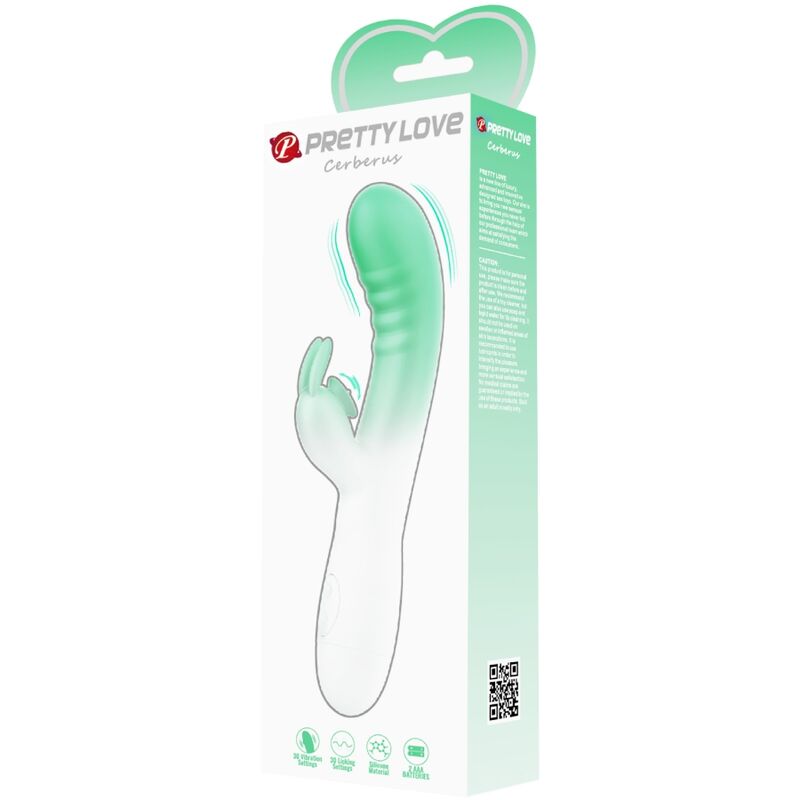 PRETTY LOVE - CERBERUS RABBIT VIBRATOR 3O VIBRATIONEN GRÜN