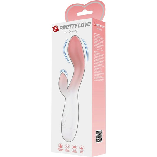 PRETTY LOVE - BRIGHTY G-SPOT VIBRATOR + KLITORIS STIMULATOR 30 VIBRATIONEN ROSA