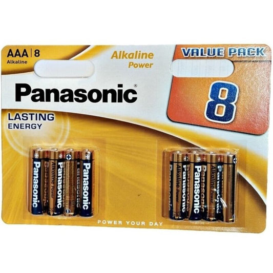 PANASONIC - BRONZE ALKALINE AAA BATTERIE LR03 BLISTER*8