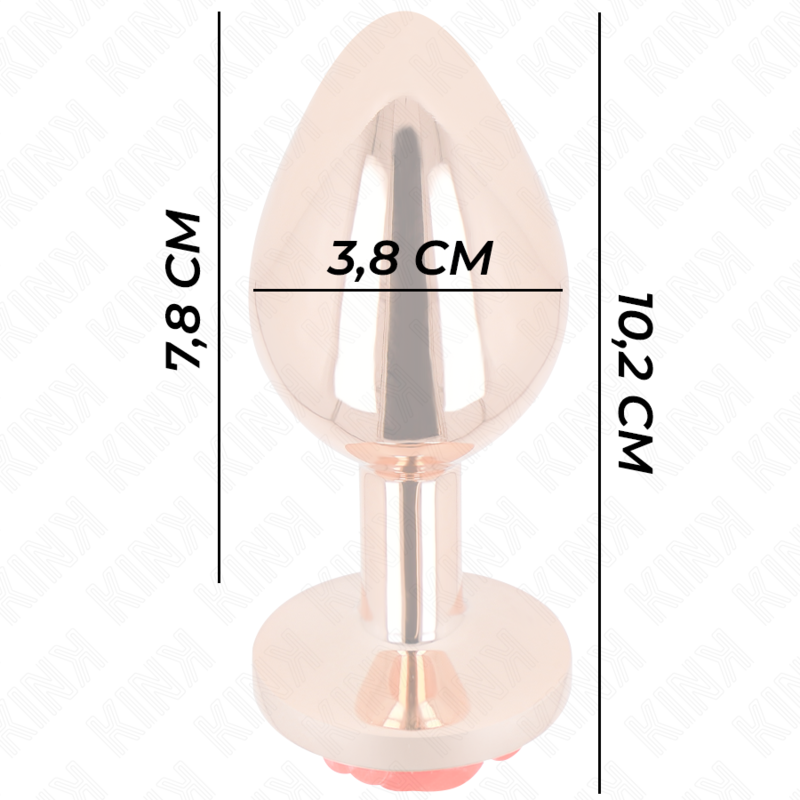KINK - ROSA GOLD ANAL PLUG MIT ROTER ROSE L