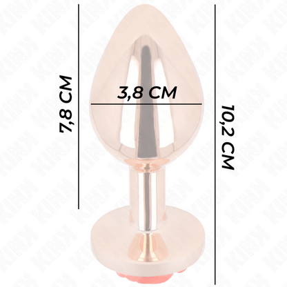KINK - ROSA GOLD ANAL PLUG MIT ROTER ROSE L