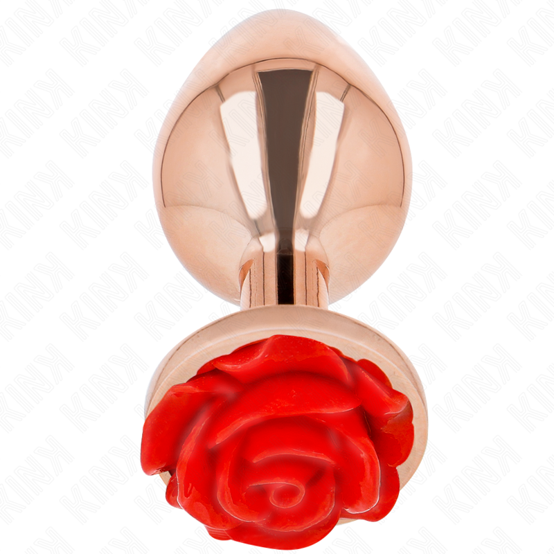 KINK - ROSA GOLD ANAL PLUG MIT ROTER ROSE L