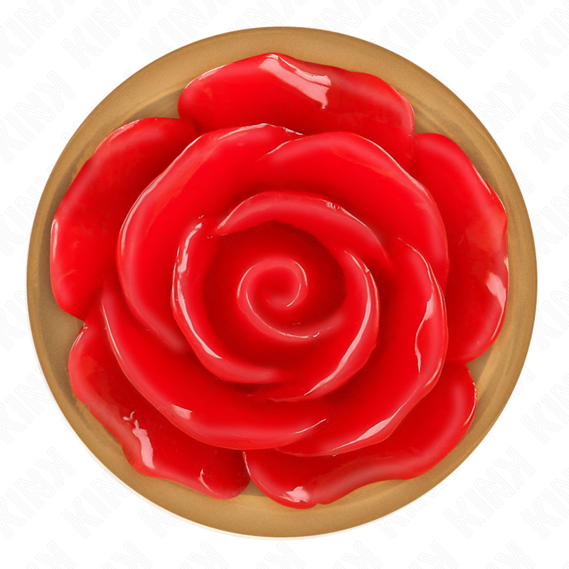 KINK - ROSA GOLDENER ANALPLUG MIT ROTER ROSE S