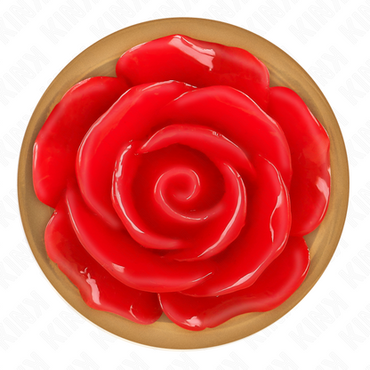 KINK - ROSA GOLDENER ANALPLUG MIT ROTER ROSE S