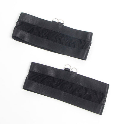 SUBBLIME - 955236 SCHWARZER BONDAGE-BH MIT STRUMPFBAND-SET S/M