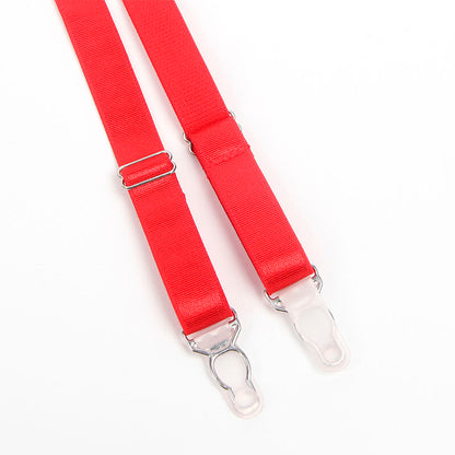 SUBBLIME - 955250 ROTER BONDAGE-BH MIT STRUMPFHALTER-SET S/M