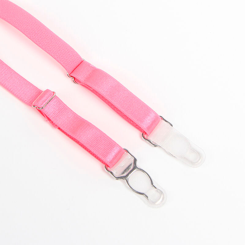 SUBBLIME - 955359 BH-SET MIT SPITZE UND STRUMPFGLIEDERN ROSA UND LILA S/M