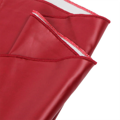 SUBBLIME - 955397 KLEID MIT BURGUNDERROTEN LEDERTRÄGERN S/M