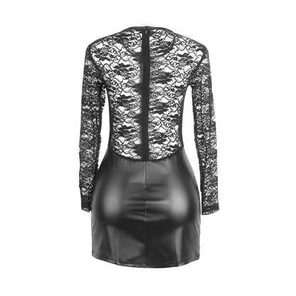 SUBBLIME - 955601 LANGARMKLEID MIT SCHWARZER SPITZE L/XL