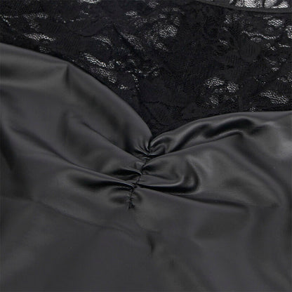 SUBBLIME - 955601 LANGARMKLEID MIT SCHWARZER SPITZE L/XL