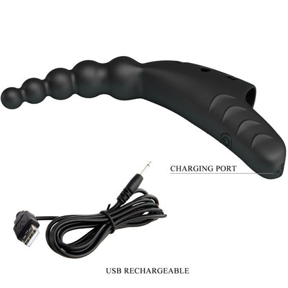 PRETTY LOVE - JORDIN FINGERVIBRATOR 10 VIBRATIONEN SCHWARZ