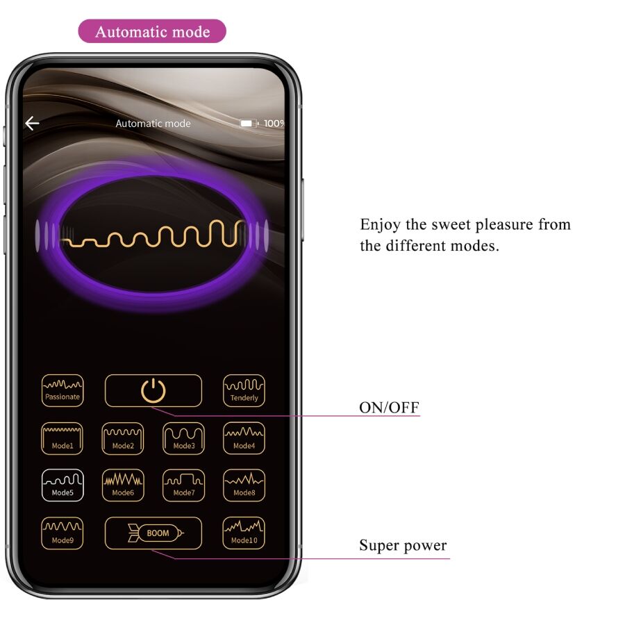 PRETTY LOVE - LEVIATHAN APP-GESTEUERTER VIBRATOR LILA
