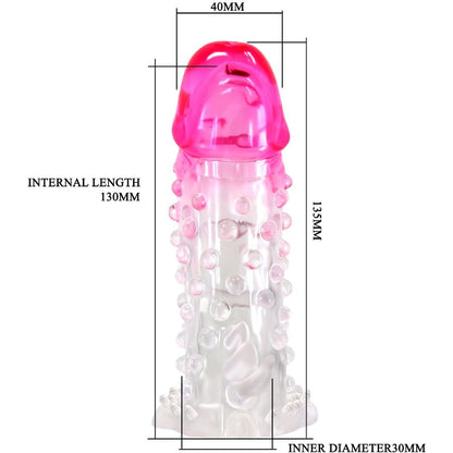 PRETTY LOVE - WILFORD REALISTISCHE VERGRÖSSERUNGSHÜLLE MIT GEPRÄGTEM PENIS PINK