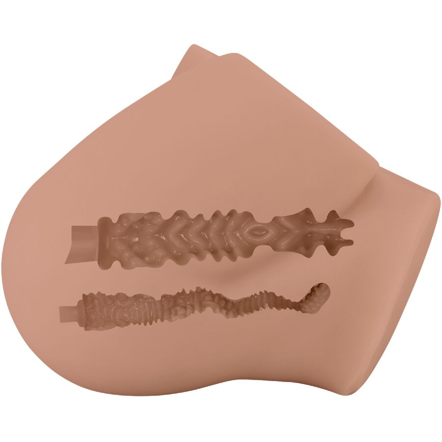 CRAZY BULL - BERNACE ASS VIBRATOR MIT REALISTISCHER VAGINA UND ANUS-FLEISCH-FERNBEDIENUNG