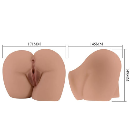 CRAZY BULL - BERNACE ASS VIBRATOR MIT REALISTISCHER VAGINA UND ANUS-FLEISCH-FERNBEDIENUNG