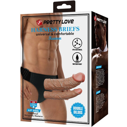PRETTY LOVE - KEAVEN HARNESS BRIEFS UNIVERSAL &amp; KOMFORTABEL DOPPELDILDO