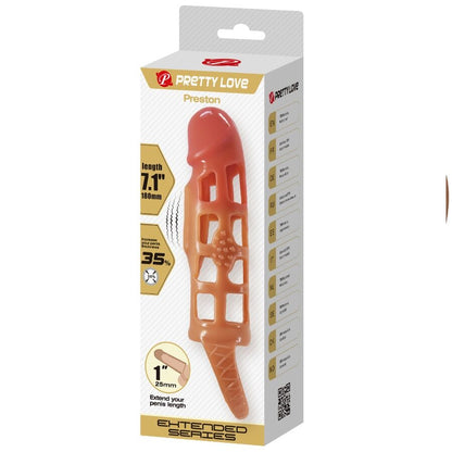 PRETTY LOVE - PRESTON VIBRIERENDE PENISHÜLLE 18 CM