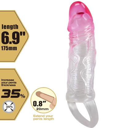 PRETTY LOVE - ODES REALISTISCHE 2 CM VERGRÖSSERUNGSHÜLLE FÜR DEN PENIS ROSA
