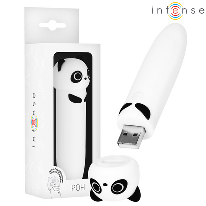 INTENSE - POH PANDA VIBRIERENDES BULLET, USB WIEDERAUFLADBAR, 10 X 2,2 CM
