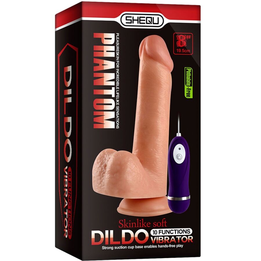 SHEQU - ADAM VIBRATORDILDO MIT FERNBEDIENUNG 21 CM