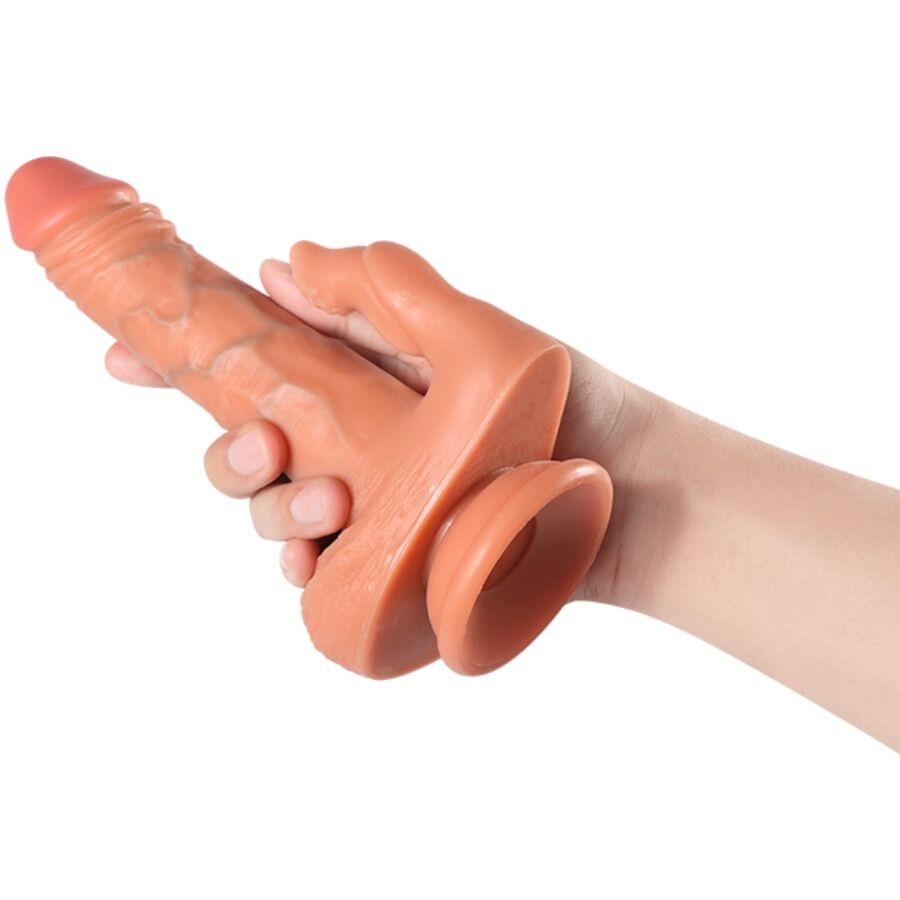 SHEQU - JULIAN DILDO UND KLITORISSTIMULATOR MIT VIBRATION UND FERNBEDIENUNG 16 CM