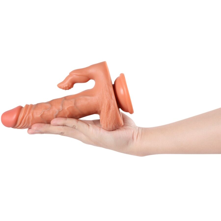SHEQU - JULIAN DILDO UND KLITORISSTIMULATOR MIT VIBRATION UND FERNBEDIENUNG 16 CM