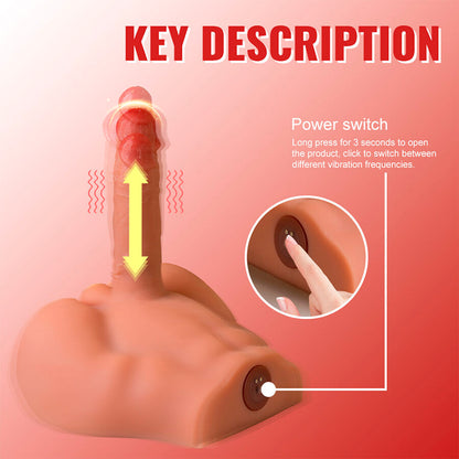 XISE - PEEL DILDO ASS REALISTISCHER DILDO-MASTURBATOR VORDERE POSITION MIT STOSS 17,5 CM