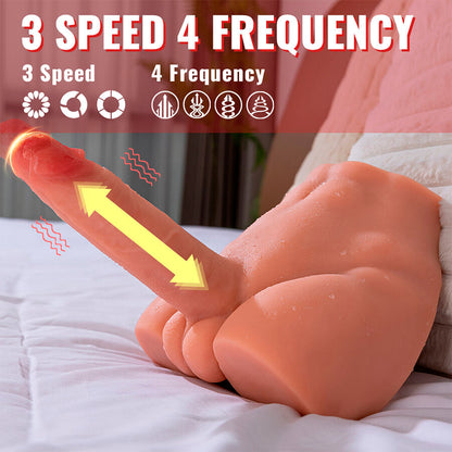 XISE - PEEL DILDO ASS REALISTISCHER DILDO-MASTURBATOR VORDERE POSITION MIT STOSS 17,5 CM