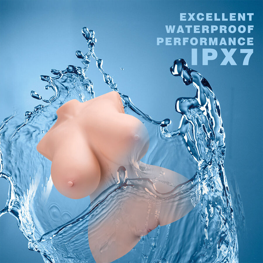 XISE - KLEINER, STOSSENDER, REALISTISCHER TORSO MIT WEIBLICHER VIBRATION 40 CM