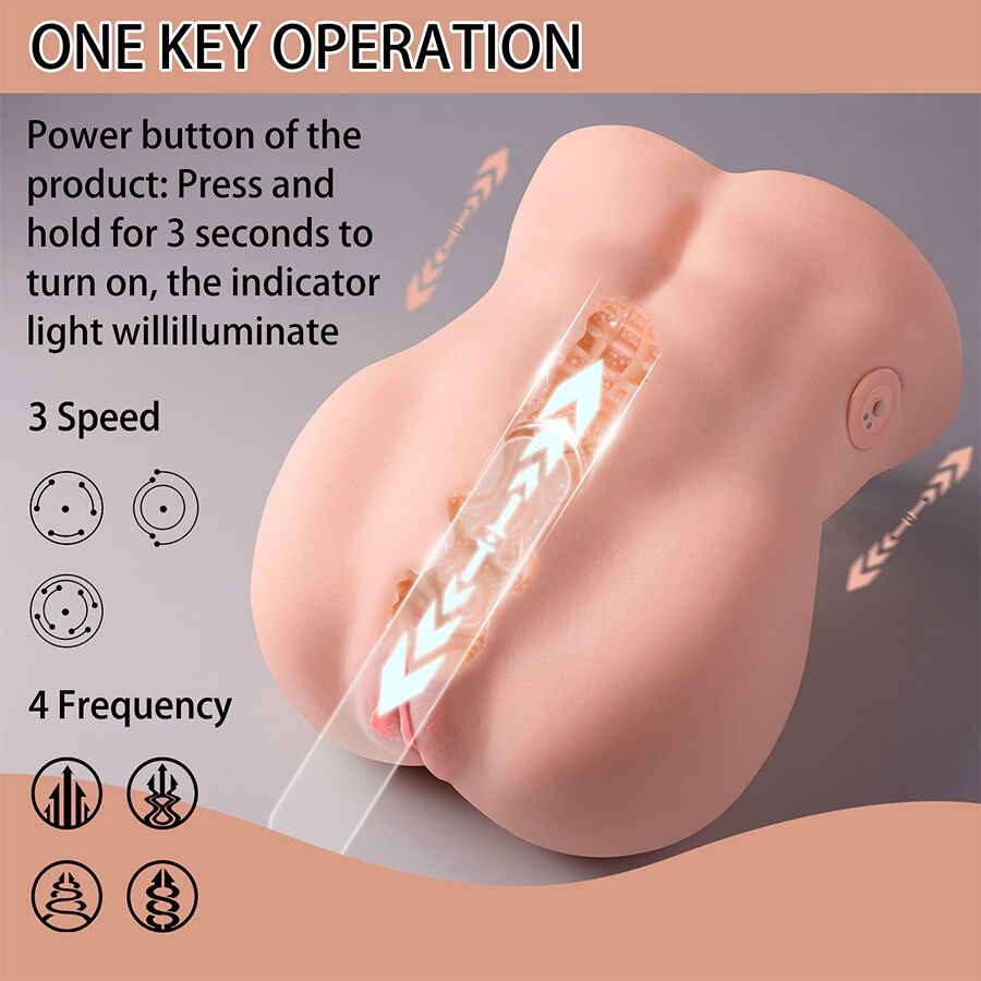 XISE - LYDIA WEIBLICHER VAGINA-MASTURBATOR MIT STOSSFUNKTION 25 CM