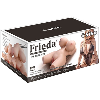 XISE - FRIEDA REALISTISCHER WEIBLICHER TORSO MIT VIBRATION 36 CM