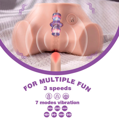 XISE - FENNIE SHAKING REALISTISCHER MULTIPOSITIONS-MASTURBATOR FÜR VAGINA UND ANUS MIT VIBRATION