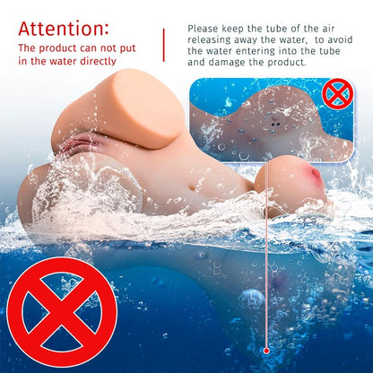 XISE - WENDY SAUGENDER WEIBLICHER TORSO MIT VIBRATION UND FERNBEDIENUNG 6 KG