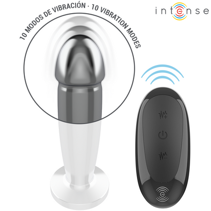 INTENSE - ANAL PLUG 10 VIBRATIONEN METALLDILDO MIT FERNBEDIENUNG M