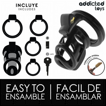 ADDICTED TOYS LOCKED - GILDEN CAGE SILIKON-PENISKÄFIG 8,5 CM