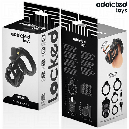 ADDICTED TOYS LOCKED - GILDEN CAGE SILIKON-PENISKÄFIG 8,5 CM