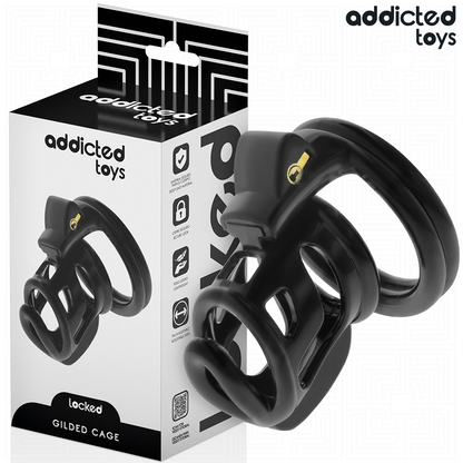 ADDICTED TOYS LOCKED - GILDEN CAGE SILIKON-PENISKÄFIG 8,5 CM