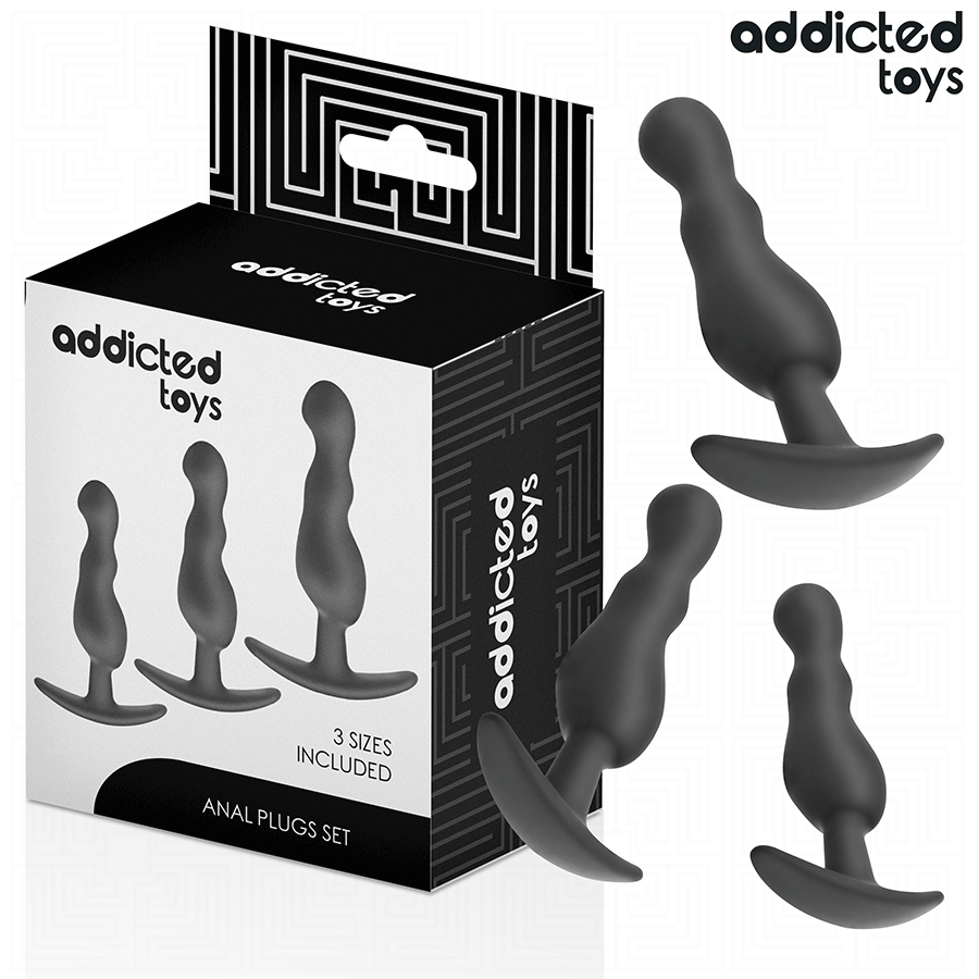ADDICTED TOYS - 3ER-SET ANALPLUG SILIKON MODELL 1