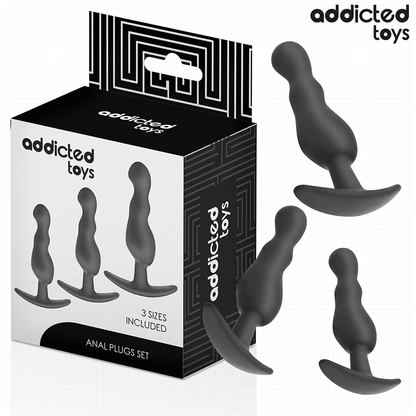 ADDICTED TOYS - 3ER-SET ANALPLUG SILIKON MODELL 1