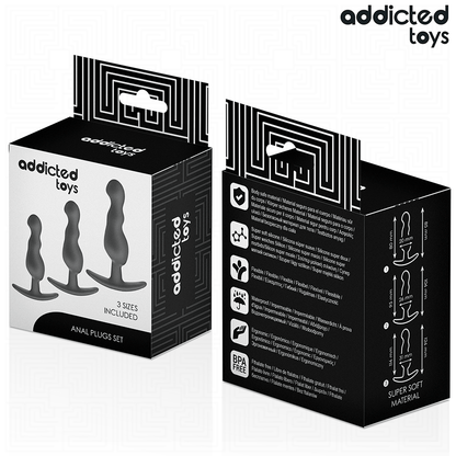 ADDICTED TOYS - 3ER-SET ANALPLUG SILIKON MODELL 1