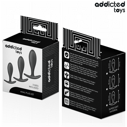 ADDICTED TOYS - 3ER-SET ANALPLUG SILIKON MODELL 2