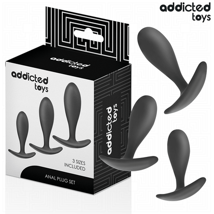 ADDICTED TOYS - 3ER-SET ANALPLUG SILIKON MODELL 2