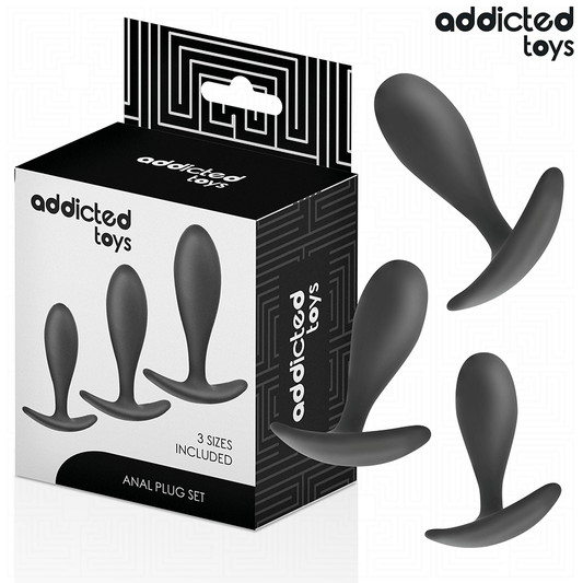 ADDICTED TOYS - 3ER-SET ANALPLUG SILIKON MODELL 2