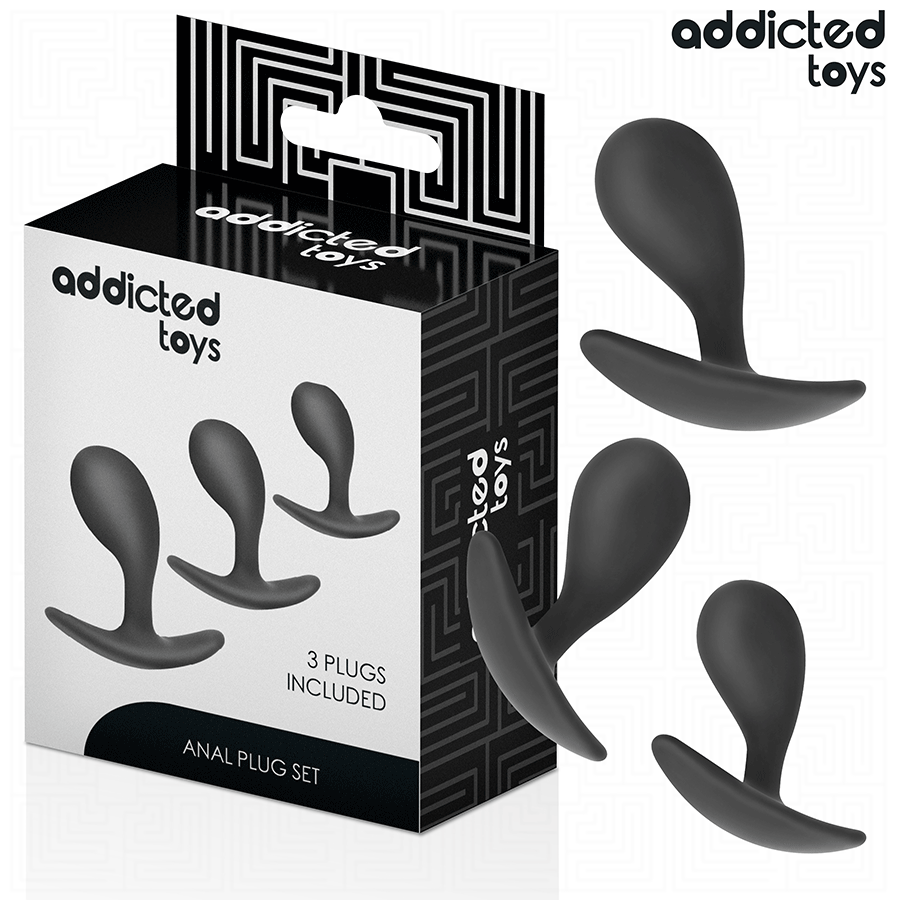 ADDICTED TOYS - 3ER-SET ANALPLUG SILIKON MODELL 3