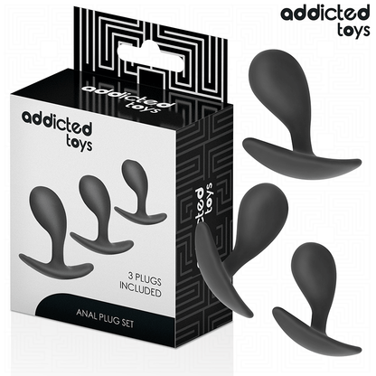 ADDICTED TOYS - 3ER-SET ANALPLUG SILIKON MODELL 3