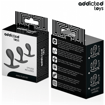 ADDICTED TOYS - 3ER-SET ANALPLUG SILIKON MODELL 3
