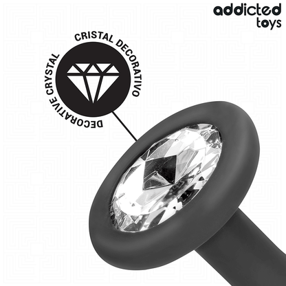 ADDICTED TOYS - 3ER-SET ANALPLUG SILIKON MIT JUWEL